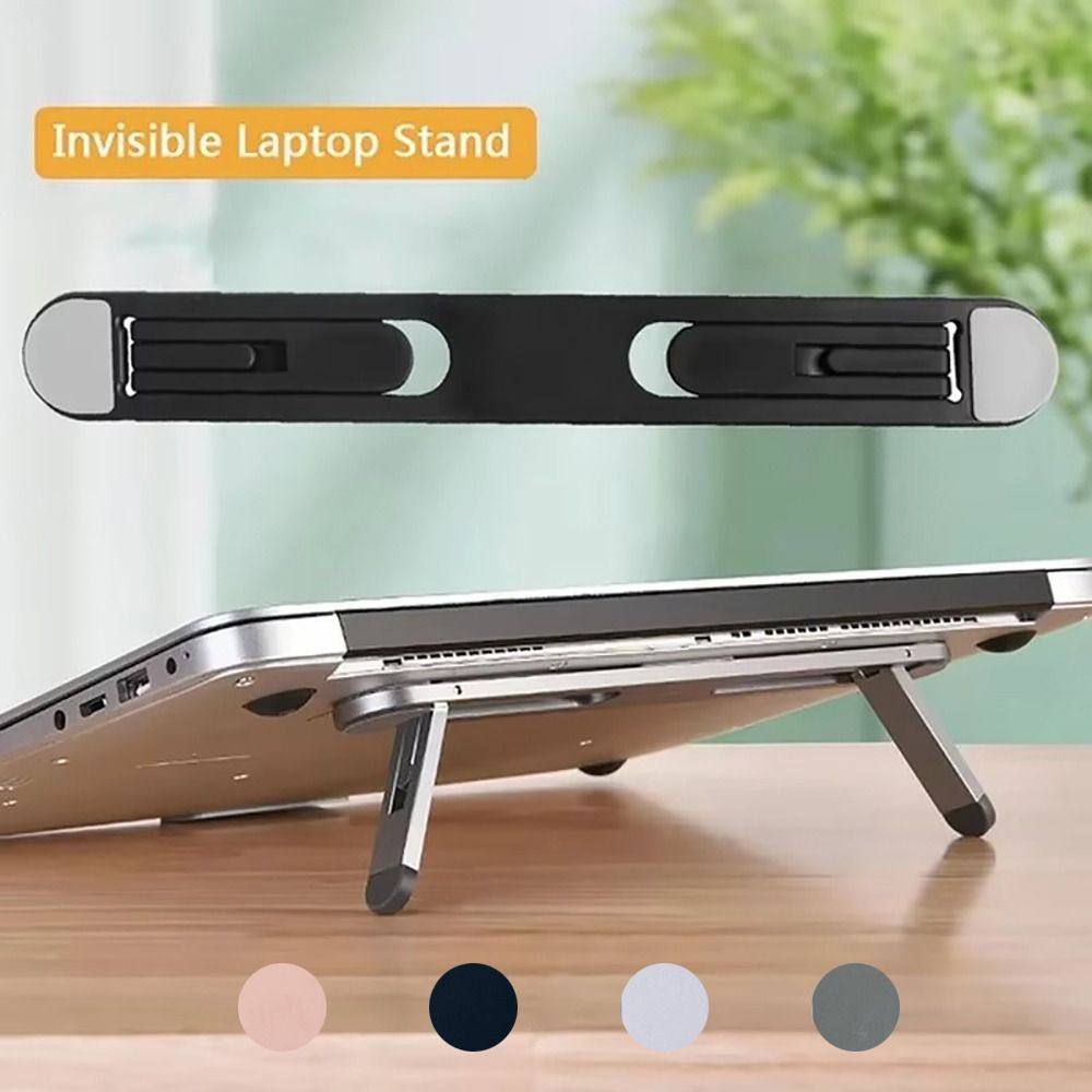 Cooling Stand Tablet - 新しい目立たないノートパソコンスタンド 折りたたみ式ユニバーサルノートパソコンスタンド 調節可能な人間工学に基づいたノートパソコン冷却パッドスタンド ホームオフィス用
