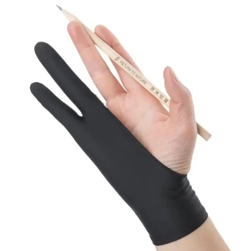 Drawing Glove Artist - 1/2 個二本指手描き手袋油絵画材アンチタッチタブレットデジタルボードスクリーン描画防汚