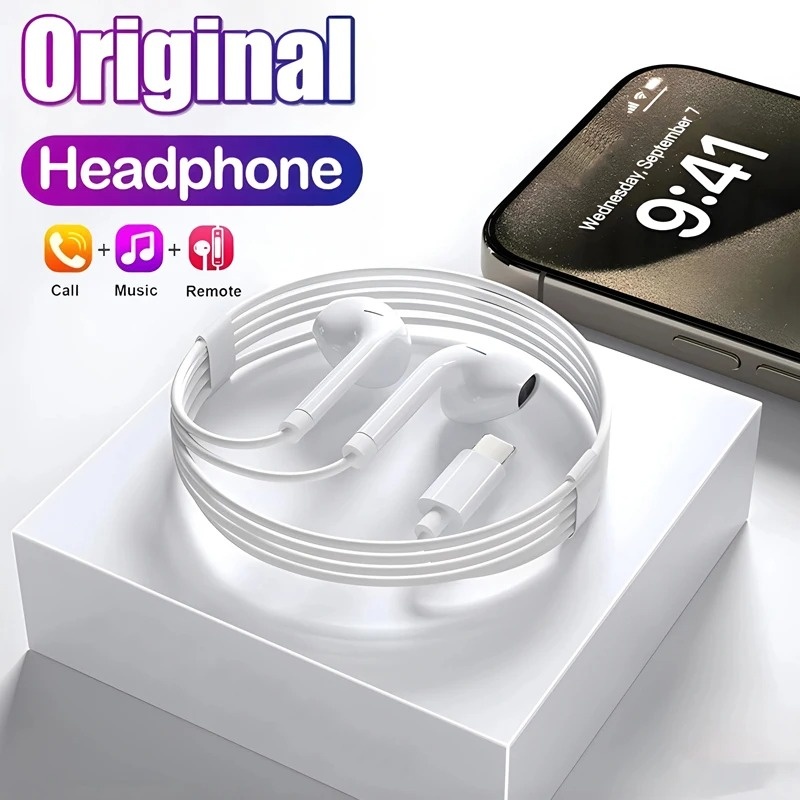 Wired Earphone Lightning - Apple iPhone 15 14 11 12
