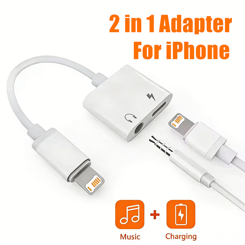 Wired Earphone Lightning - iPhone 11/12/13/14 Pro Max/X/XR/XS用 2in1 iOS