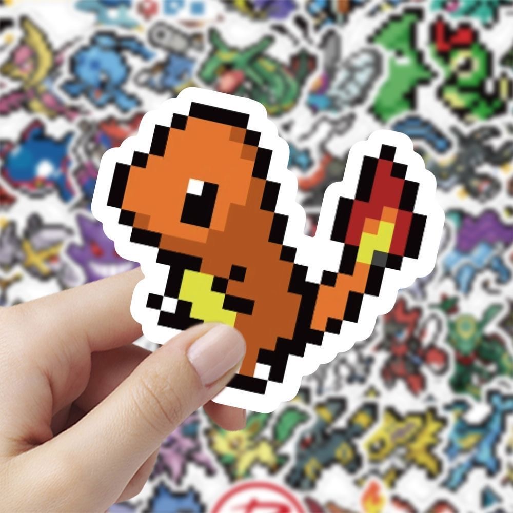 60枚入り ピクセルポケモンステッカー かわいいポケットモン - Tablet Cute Accessories のレビューと価格