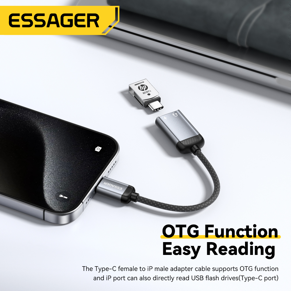 Essager Type Cオーディオアダプターケーブル ヘ - Wired Earphone Lightning のレビューと価格