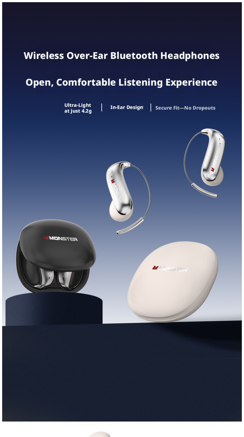 MONSTER C01 オープンイヤーフックワイヤレス Bl - Wired Earphone Lightning のレビューと価格