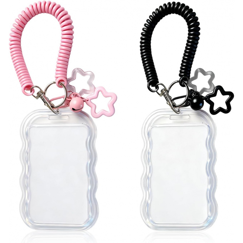 2個セット 可愛いフォトカードホルダーキーホルダー KPOP - Tablet Cute Accessories のレビューと価格