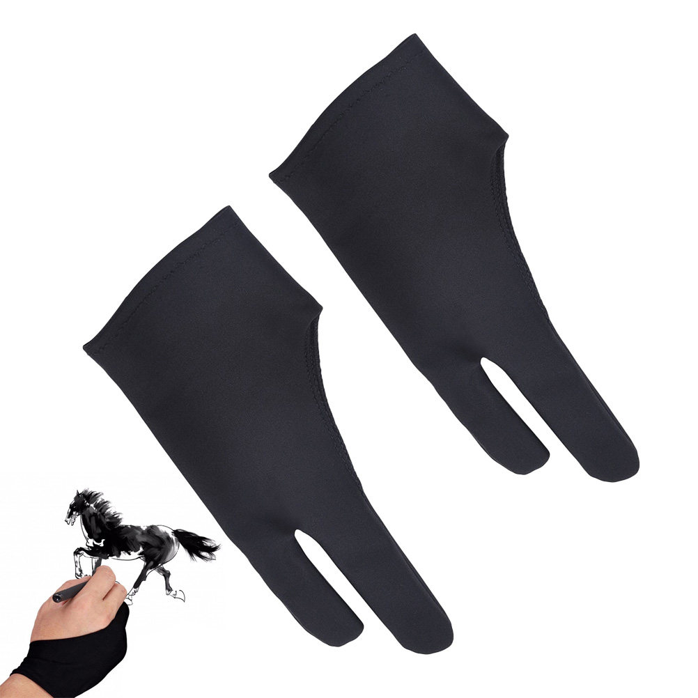 2枚入り、2本指用、通気性の良いアーティスト用手袋。タブレッ - Drawing Glove Artist のレビューと価格