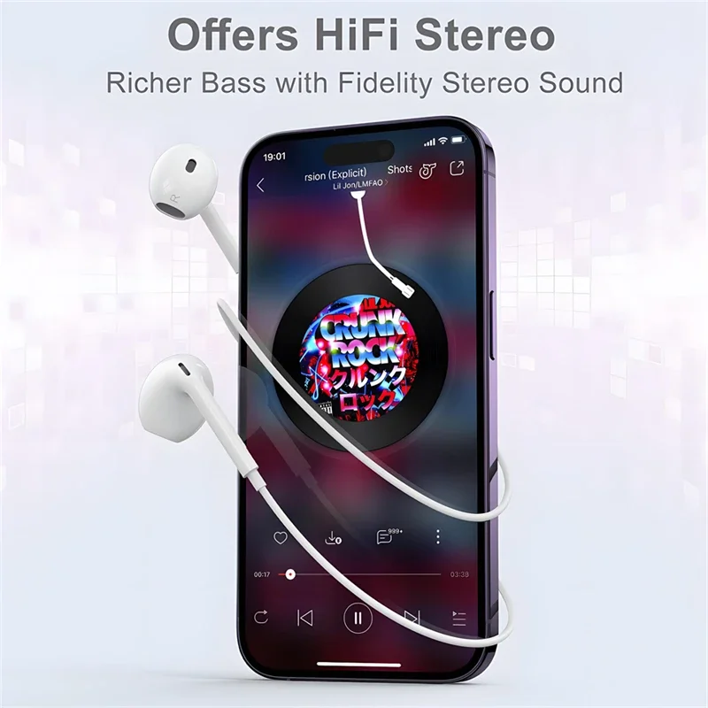 Apple iPhone 15 14 11 12 13 Pr - Wired Earphone Lightning のレビューと価格